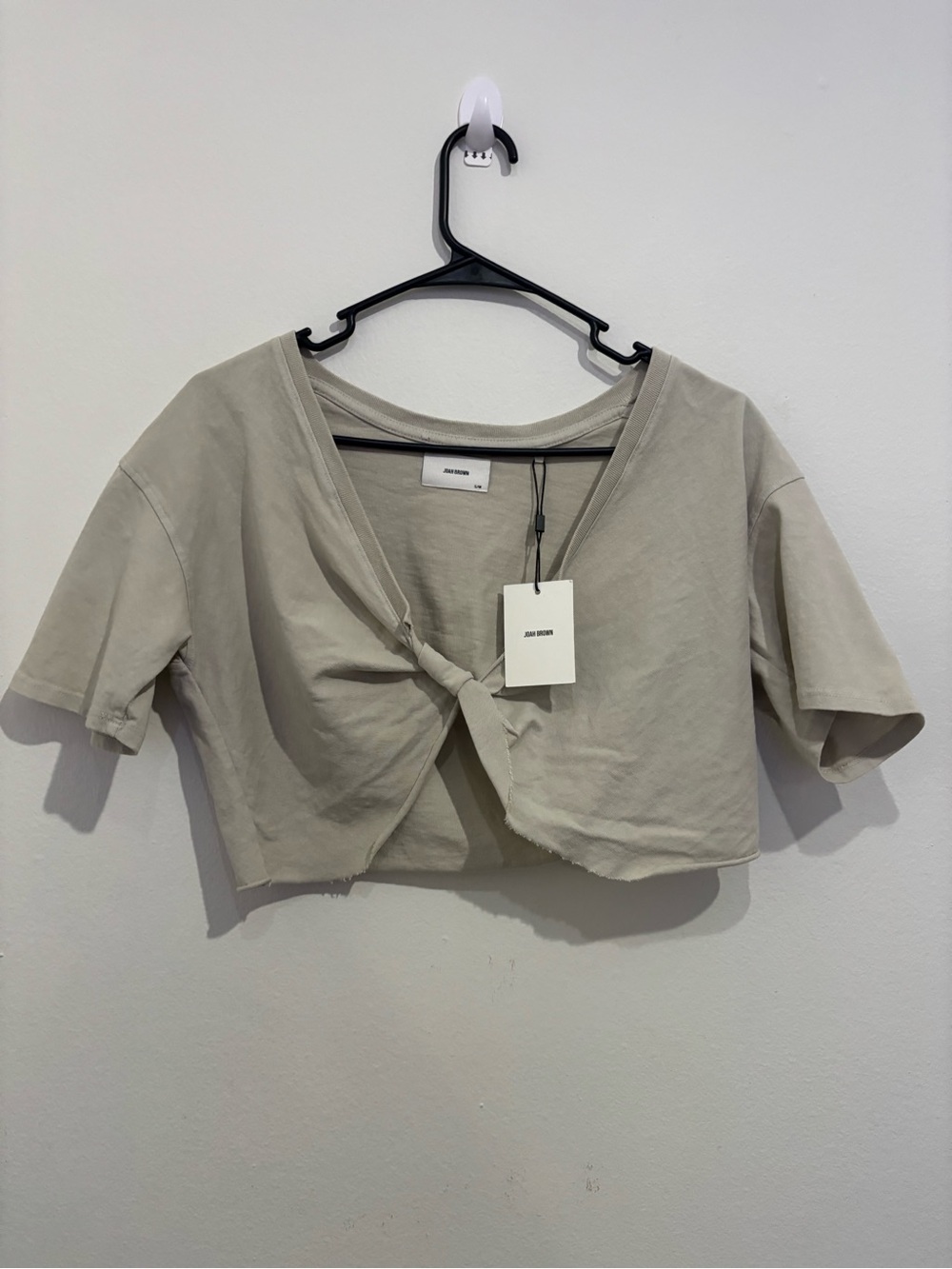 NWT Joah Brown Twist Crop Top Size S/M